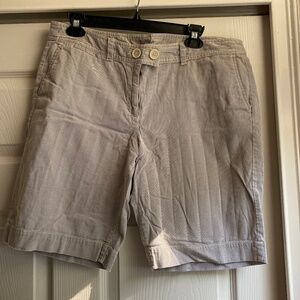 Loft pinstripe Bermuda shorts size 12